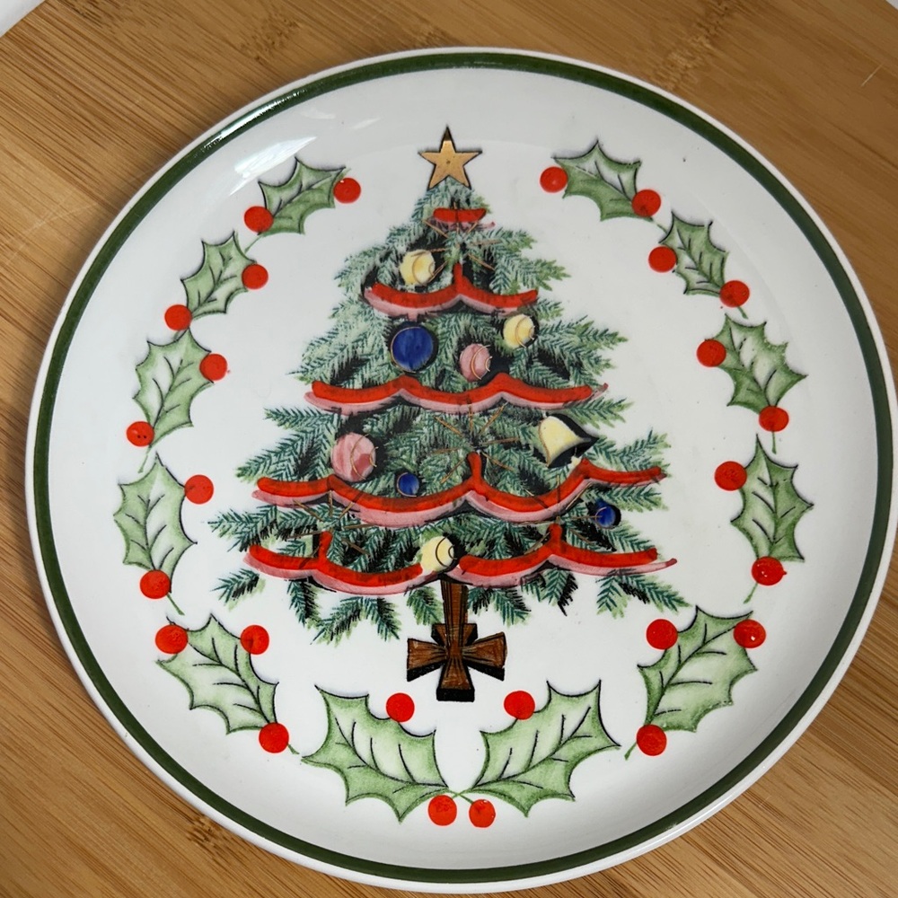 Vintage 1956 Geo. Z Lefton Christmas Cookie Plate